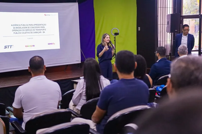 STT apresenta proposta de concessão do transporte público em audiência realizada em Camaçari