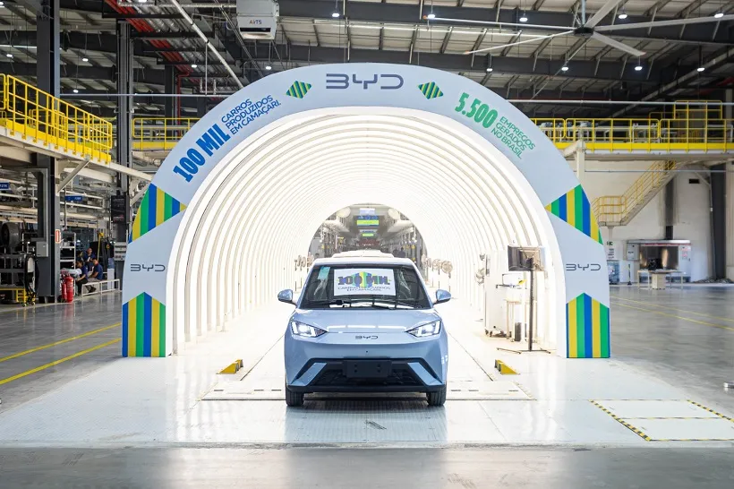 BYD celebra produção de 100 mil veículos e reforça protagonismo de Camaçari na indústria automotiva