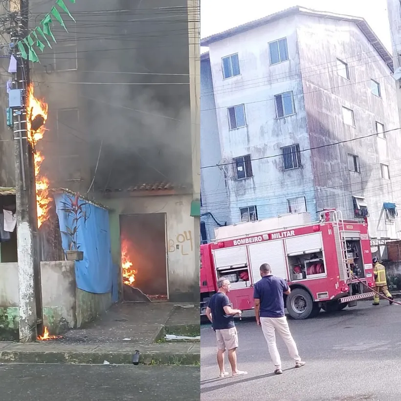 Incêndio atinge apartamento em residencial de Camaçari e assusta moradores