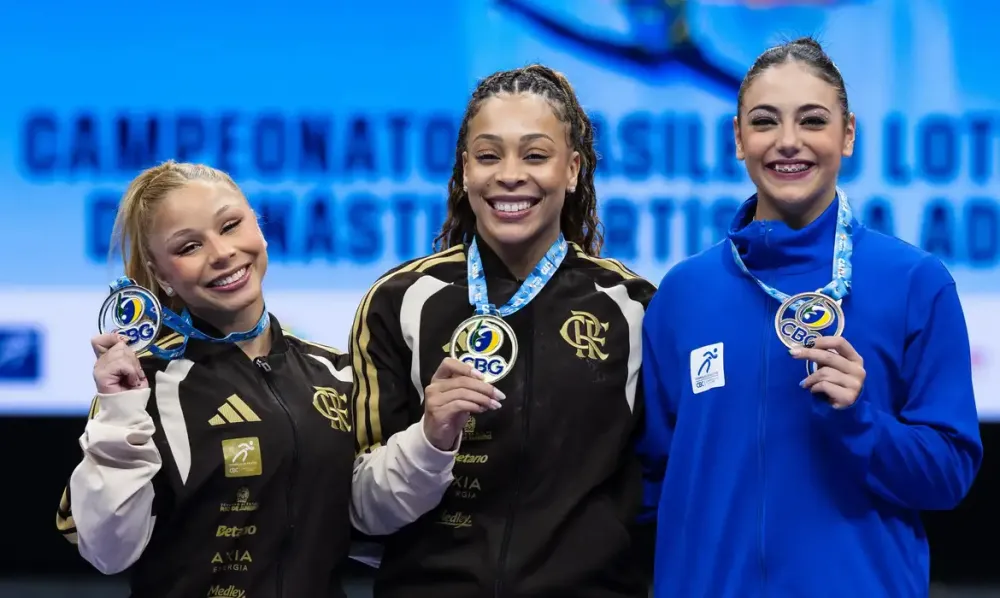 Lorrane Oliveira e Caio Souza são ouro no Brasileiro de Ginástica Artística