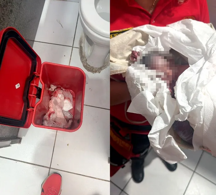 Recém-nascido é encontrado vivo dentro de lixeira no Centro Comercial de Camaçari