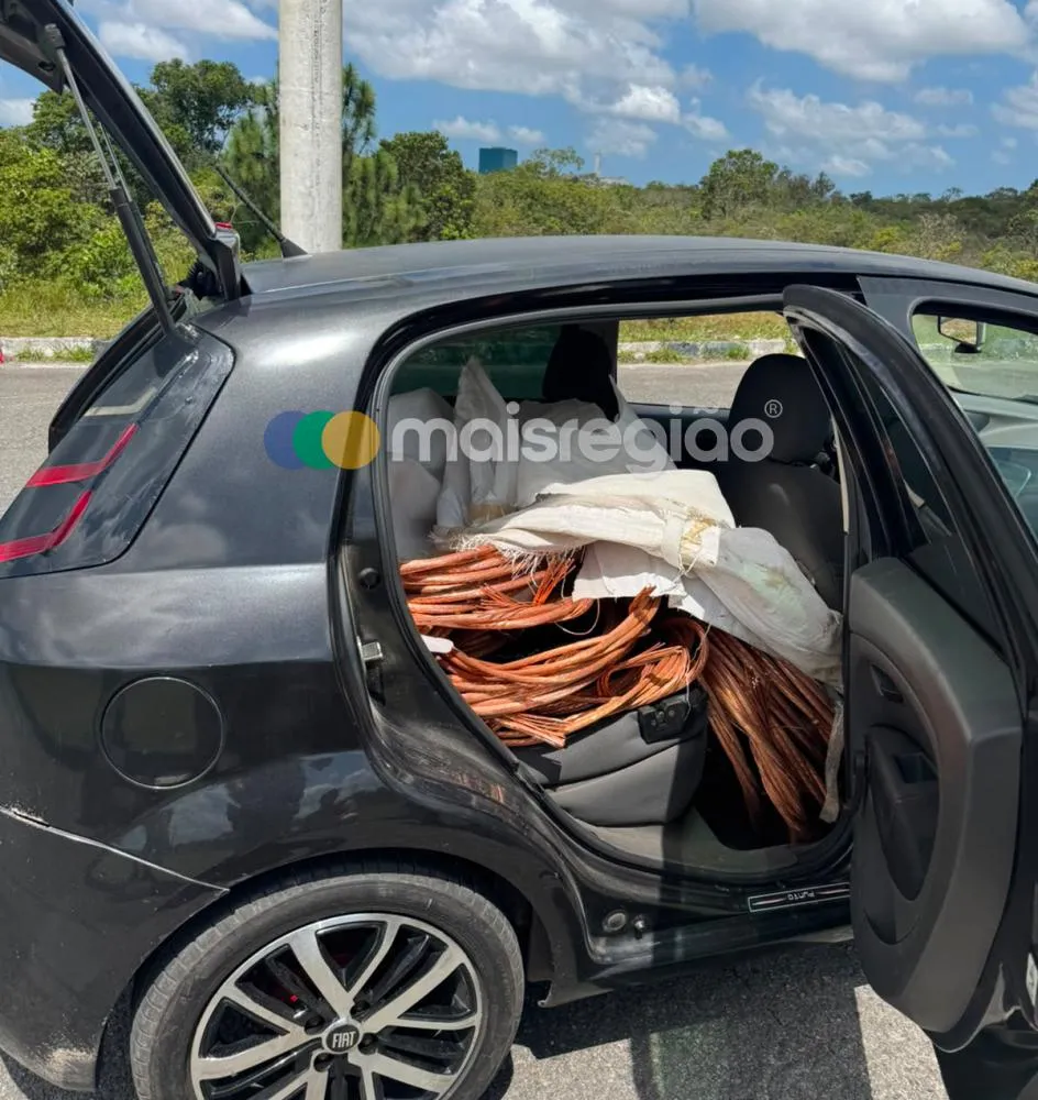 Suspeito é preso com 660 kg de cobre furtado dentro de carro no Polo Industrial de Camaçari